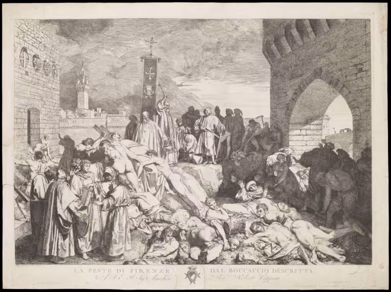 The Black Death as described by Boccaccio, by Luigi Sabatelli